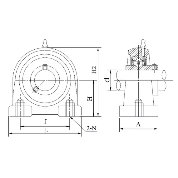 Підшипник UCPA 208 FBJ (Японія)