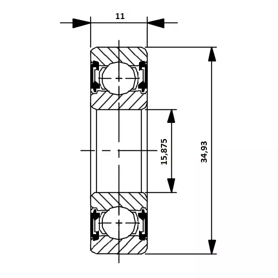 Подшипник 99502H (PER.99502H-2RLDF2) PEER