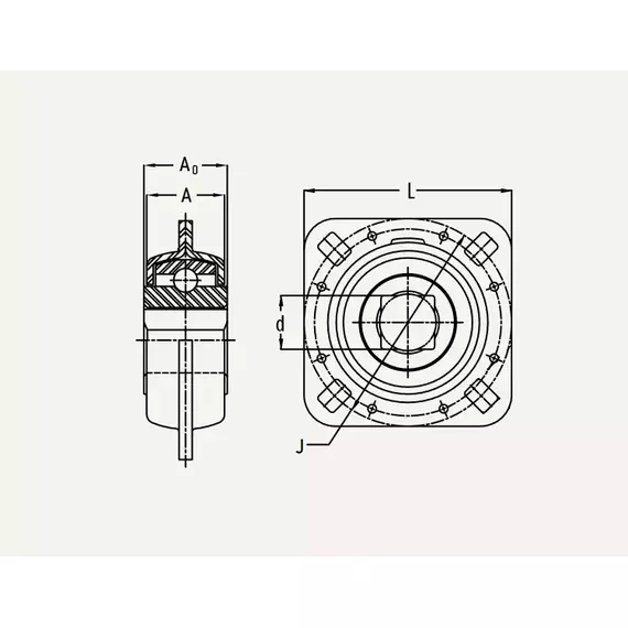 Корпус з підшипником FD 209-1 1/8 SQ (PER.GFD209SPPB57) PEER