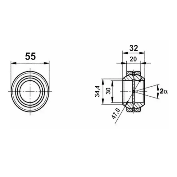 Підшипник GE 30 FO-2RS/ GEG 30ES-2RS/ GEG 30ES-2RS Fluro