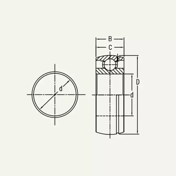 Підшипник GW 209 PPB4 (PER.GW209RPPB4) PEER