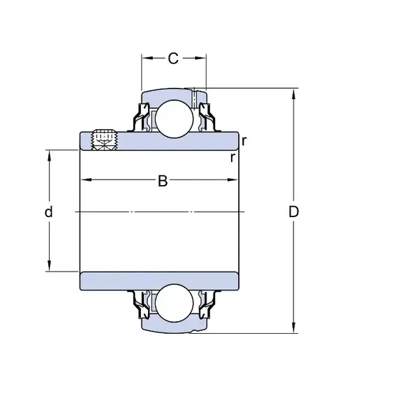 Підшипник YAR 209 2RF SKF