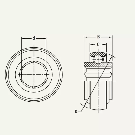 Підшипник W 208 PPB16 (PER.W208HPPB16) PEER