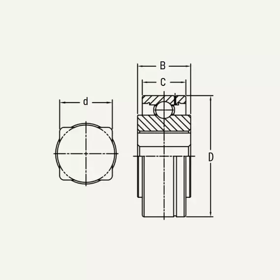 Підшипник GW 211 PP17 (PER.GW211SPP17-A) PEER