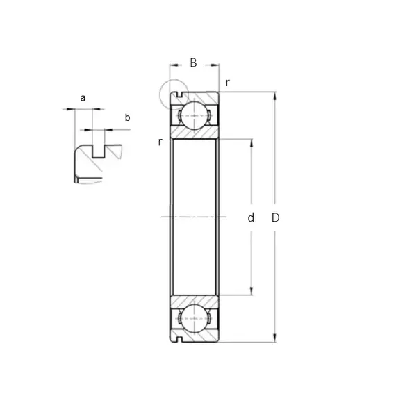 Подшипник 50206 (6206 N) ZKL
