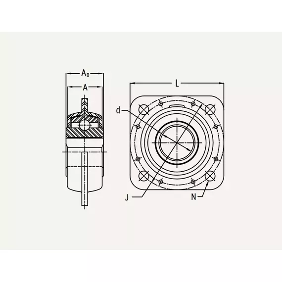 Корпус із підшипником ST 491 A (GFD209RPPB58) PEER