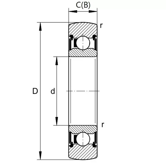 Подшипник LR 207 2RS INA