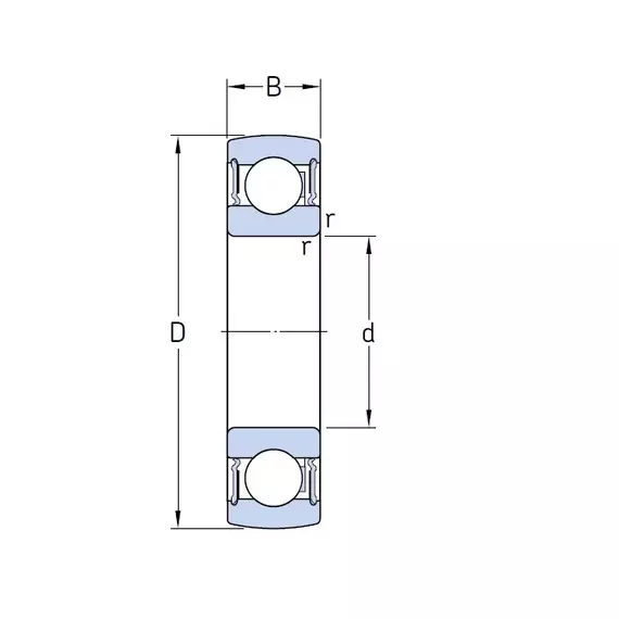 Підшипник 6208 2RS1/C3VE167 SKF
