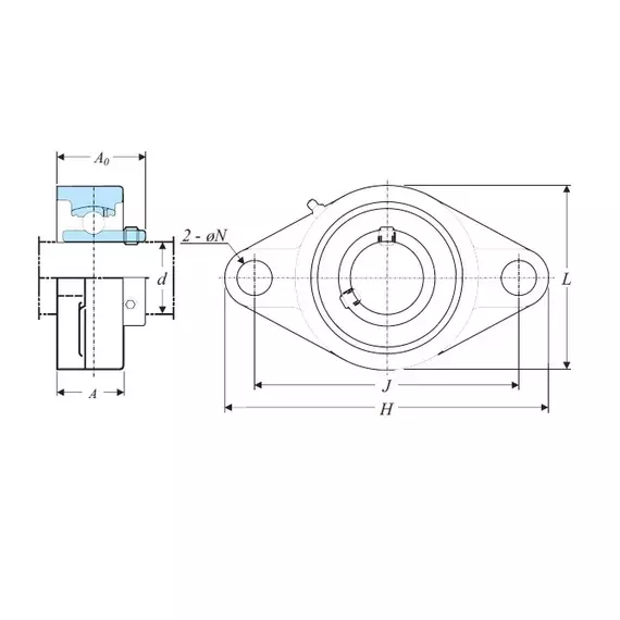 Корпус із підшипником UCFL 212 FBJ (Японія)