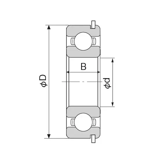 Підшипник 50307 (6307 NR) CT