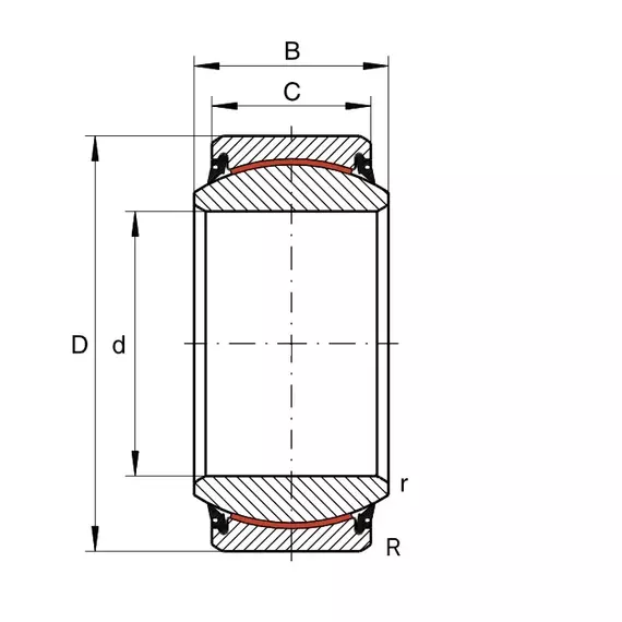 Підшипник GE 30 UK 2RS A INA