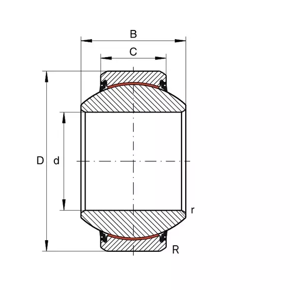 Підшипник GE 40 FW 2RS A INA