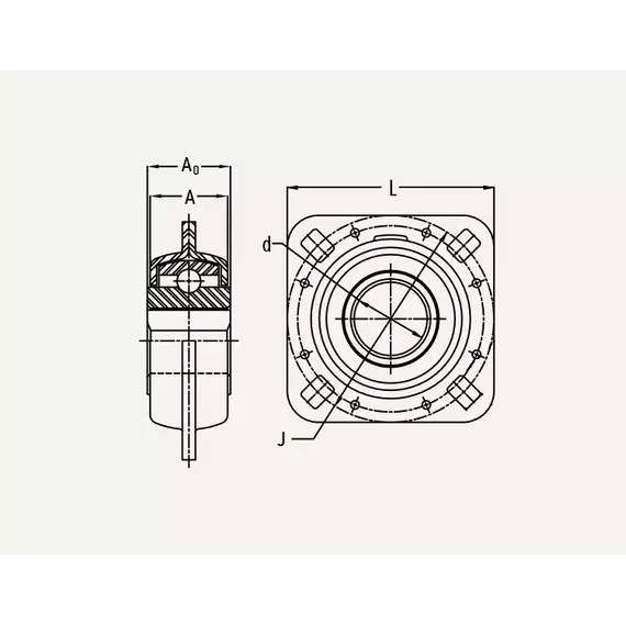 Корпус із підшипником ST 491 B (PER.GFD209RPPB52) PEER