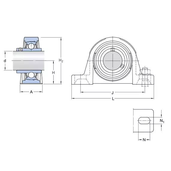 Корпус із підшипником SY 35 TF/VA201 SKF