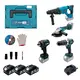 Аккумуляторный набор инструментов PROFI-TEC Combo Set 4/5 POWERLine (DHP485BL, PBH201, DGA20BL, PTW502) (3×PT2040MP (4.0 Ач), зарядное устройство)